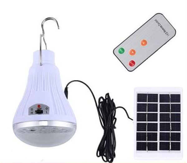 

20 led solar outdoor/indoor light garden home security lamp dimmable led solar lamp by remote controlled camp travel lighting