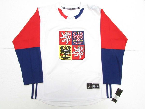 

custom czech republic white 2016 world cup of hockey premier hockey jersey mens stitching jerseys, Black