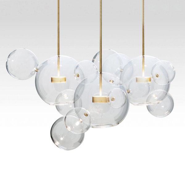 

modern minimalist led pendant lighting soap bubble glass ball hung lamp living room bedroom dining room