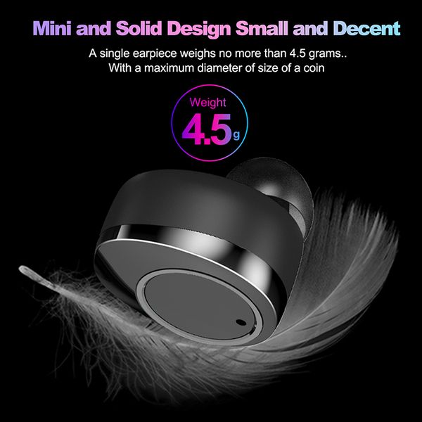 

wireless earphones x13 waterproof bluetooth 6d earphones exchangable earplug with charging box multi-functional touch control smart led