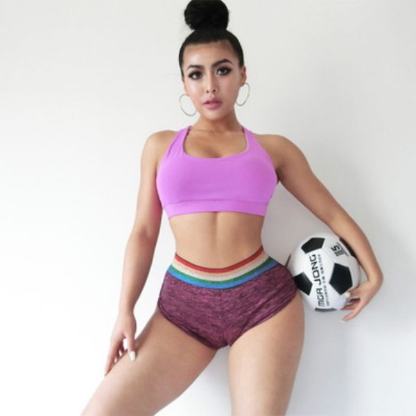 

womens designer sportshorts explosive sports yoga fitness leggings shorts hip wide leg pants luxury fashion trend high new, White;black