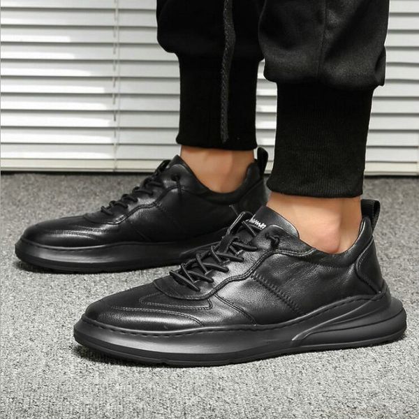 

genuine leather men casual shoes fashion white black zapatos hombre men vintage leather flats loafers driving shoes a56-52