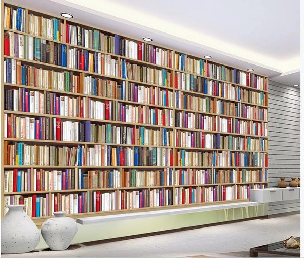 

bookcase living room tv background wall wallpaper for walls 3 d for living room