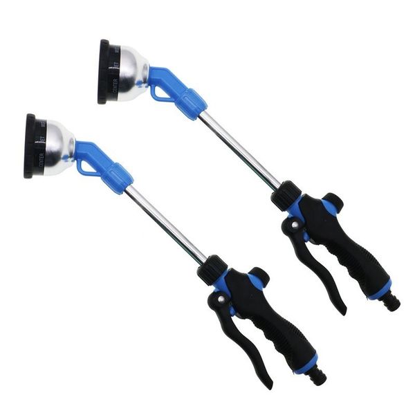 

2pcs/lot 9 functions long rod spray gun hose nozzle guns garden irrigation plant watering car wash water gun jet clean tool
