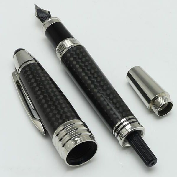 

great characters mb fountain pen office school stationery pen with jfk clip carbon fiber barrel ing