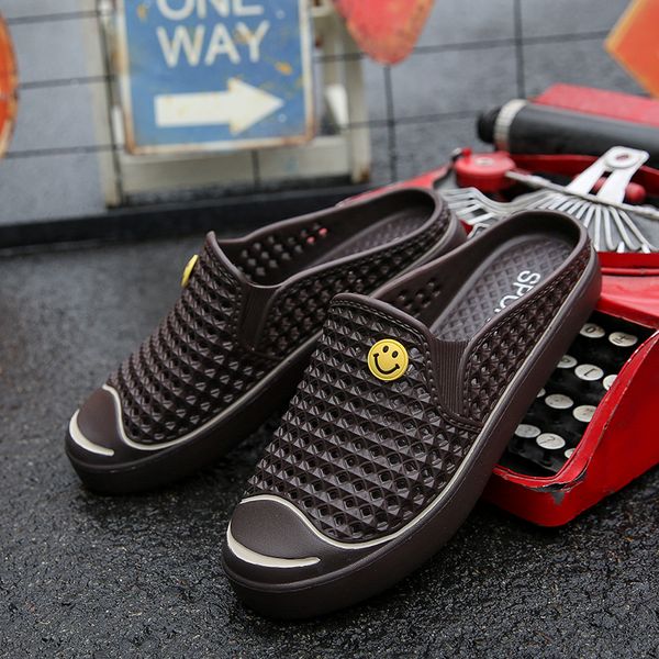 

sagace couples slippers fashion casual shoes women breathable slip on slippers beach outdoor shoes female, Black