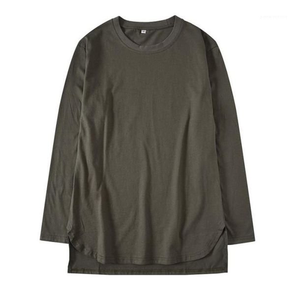 

sleeve crew neck solid tshirts hiohop mens designer clothes spring mens designer tshirts fashion long, White;black