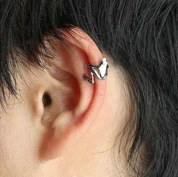 

1piece punk gold silver tone frog cuff ear clip wrap earring jewelry 2 colors ing