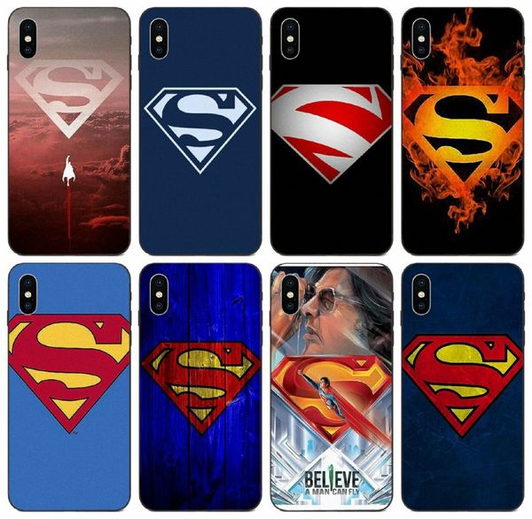 

tongtrade] super hero superman s logo case for iphone 11 pro x xs max 8s 7s 6s 5 4 samsung grand i9082 huawei mate 30 lg nexus 5 cover case