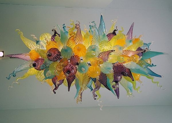 

100% mouth сгорел боросиликатного рождество освещение домашнее украшение murano glass art чихули стиль люкс люстра light