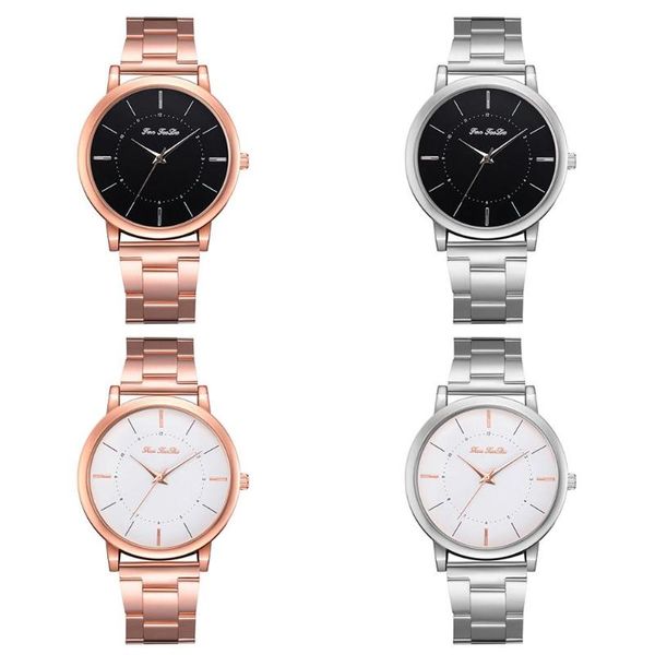 

fashion casual women wristwatch stainless steel bracelet watches ladies quartz dress watches casual decor, Slivery;brown