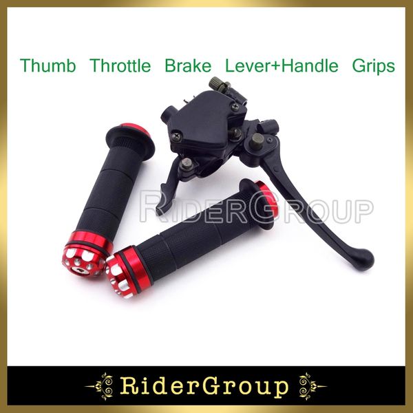 

chinese atv 7/8'' 22mm aluminum handle grips thumb throttle brake lever accelerator assembly for 125cc 150cc 200cc 250cc quad