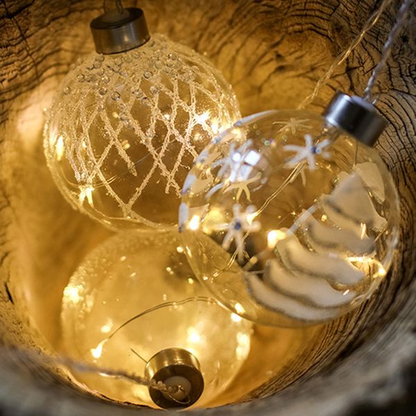 

christmas gift decoration glass snowball chandelier romantic atmosphere party birthday christmas tree atmosphere decoration