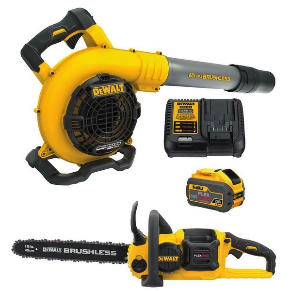 

Flexvolt 60 volt max cordle lithium ion chain aw with blower combo kit 2 tool