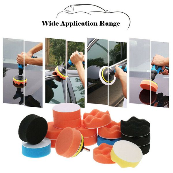 

19pcs 3 inch 80mm buffing polishing pad flat sponge buffing polisher pads kit for car auto polisher glass polishing
