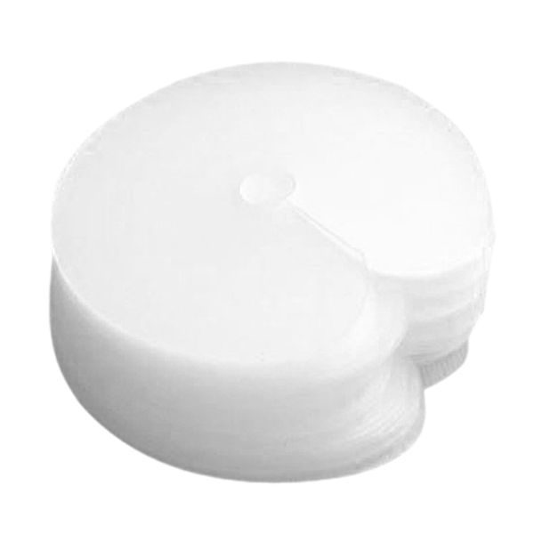 

50 transparent single hole round spacer template for fusion human hair and feather extensions, Black