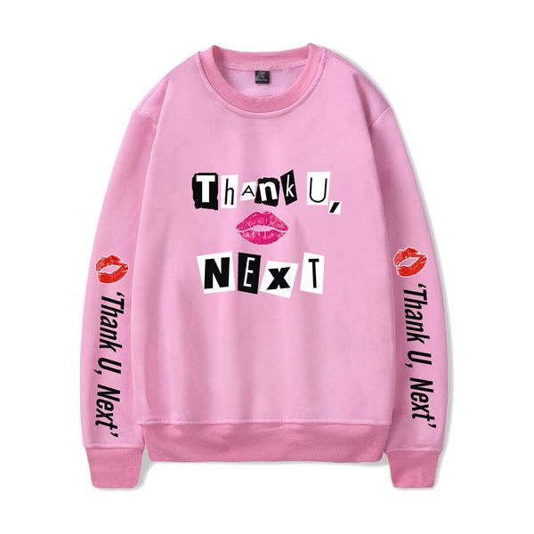 2019 Ariana Grande Thank U Next Hoodieso Neck Sweatshirt 2019 New Album Soft Pinkred Color Unisex Fashion Oversize Highstreet Cloth From