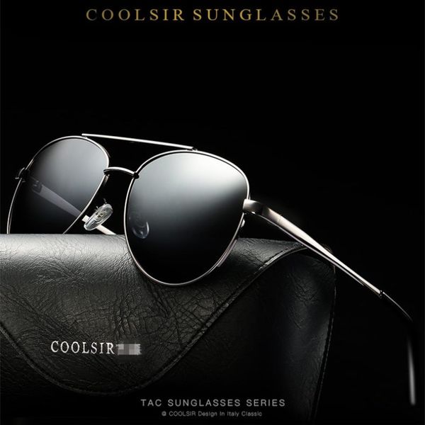 

men's new metal polarized sunglasses classic toad sunglasses drive, White;black