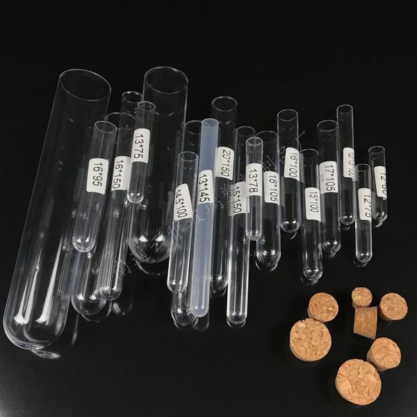 

1000pcs plastic test tube with cork ser transparent test pet tube 15*150mm 15ml test tubes with cork sers 15cc clear plastic tubes