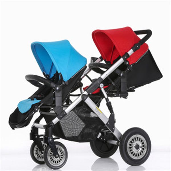 

Twin baby troller for econd baby twin pram trolelr 3 in 1 can eat can lay carriage