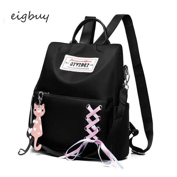 

ladies bagpack japanese backpack student solid pu zipper black fashion backpacks for teenage girls mochila schoolbag