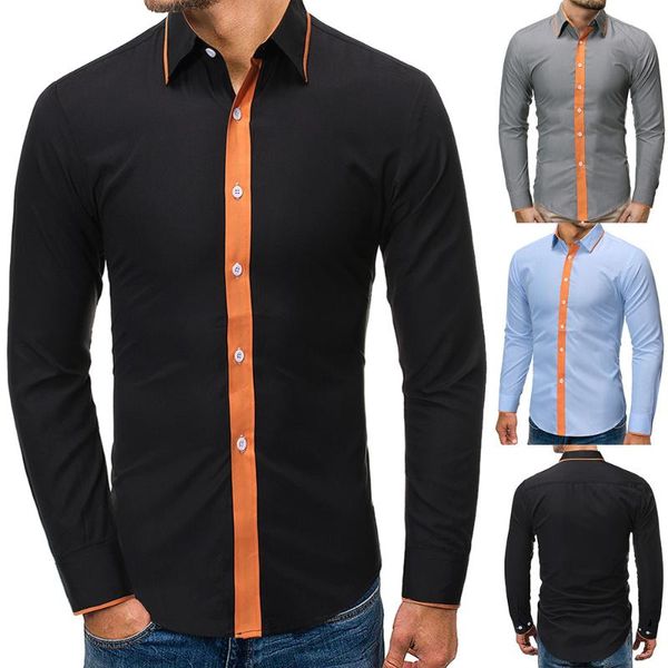 

мужские рубашки платья мода collage повседневная рубашка с длинным рукавом slim fit shirt streetwear, White;black