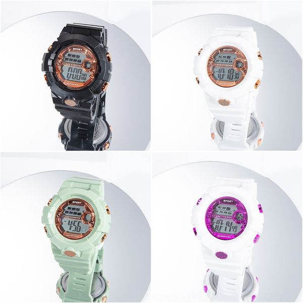 

ins unicorn electronic sports electronic watch waterproof matcha green men's and women's square student led watch, Blue