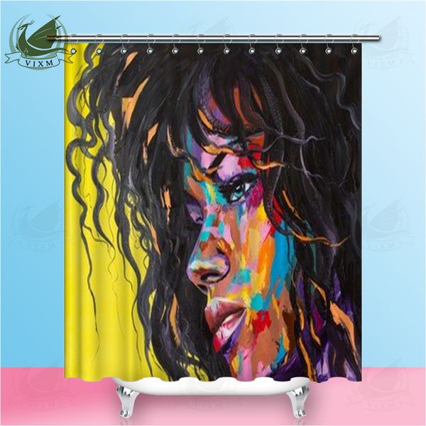 2019 Vixm Original Oil Painting Fantasy Woman Shower Curtains Lady