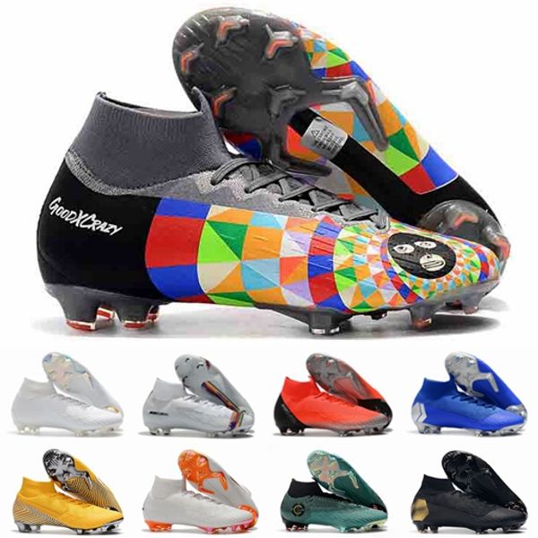 

mercurial superfly vi soccer shoes 360 elite fg kj 6 xii 12 cr7 se ronaldo neymar mens women boys outdor football boots cleats
