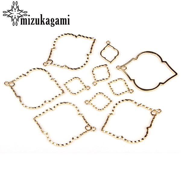 

6pcs/lot zinc alloy fashion golden hollow water drop pendant exaggerated charms for diy necklace jewelry earrings accessories, Bronze;silver
