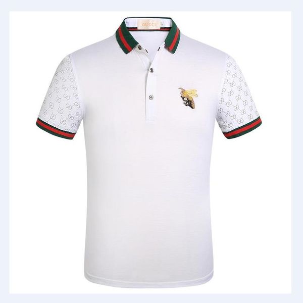 

2020 mens designer polo shirts gg fashion movement comfortable breathable men polo shirt embroidered 100% cotton mens polo shirts, White;black