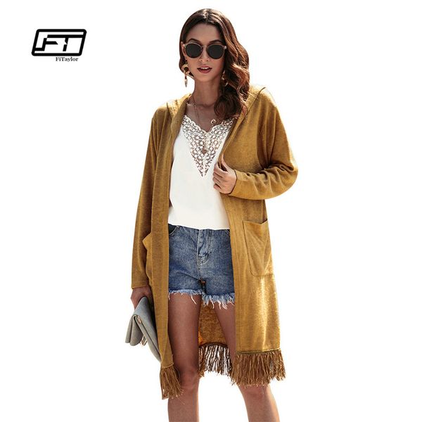 

fitaylor spring long knit sweater women large coat casual tassels jacket long sleeves clothing sweater cardigan, White;black