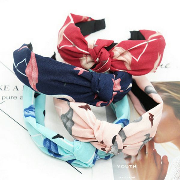 

knotted hair bands green striped black twist knot headband fabric hair accessories head band knotted hair hzchg, Black;brown