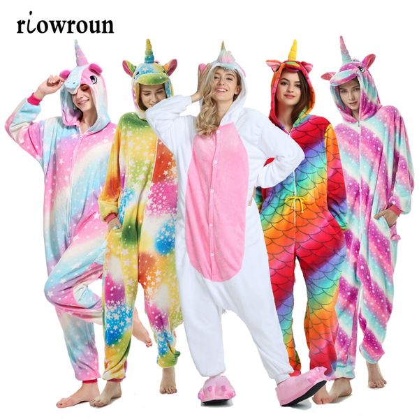 

2018. зимние взрослых животные unicorn пижамы комплекты cartoon пижама unicorn пижама стежка женщина фланели с капюшоном пижама, Blue;gray