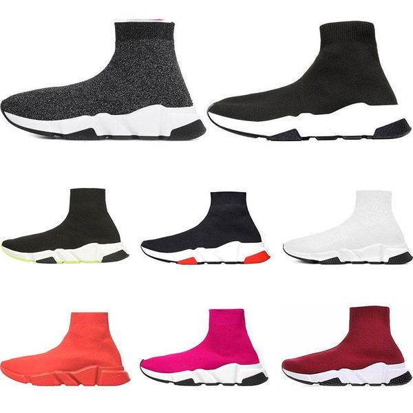 

designer speed trainer fashion luxury men women stretch sock shoes black white blue oreo flat mens sport runner sneakers eur 5-11