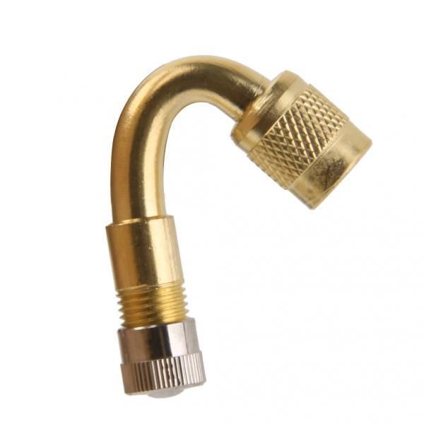 

45 degree motorcycle car truck gold brass tire valve stem extension extender
