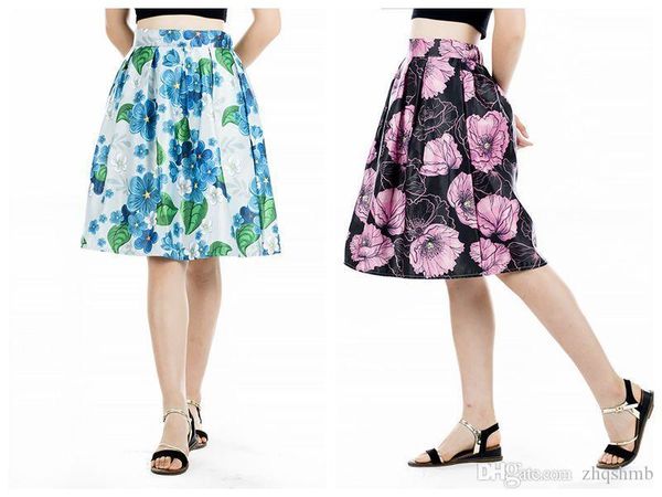 

women skirt dress knee length style hip empire elegant ladies young small fresh pleated printing casual pencil dresses size m l, Black