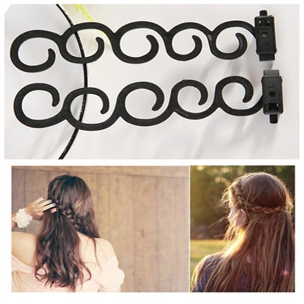 

new diy at home fashion design female hair styling clip stick bun maker braid tool hair beauty make up accessories for women, Brown