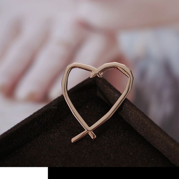

accessories small jewelry brooch simple geometric stick figure love heart heart metal collar needle cap, Gray
