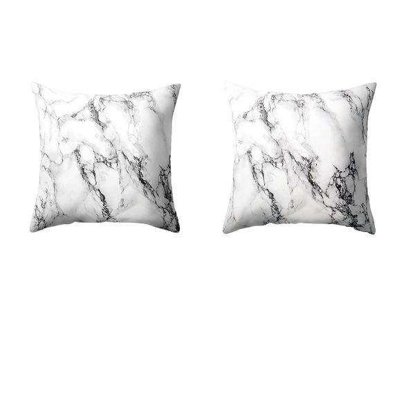 

set of 2 marble square pillow case comfortable cushion cover 45cmx45cm gifts