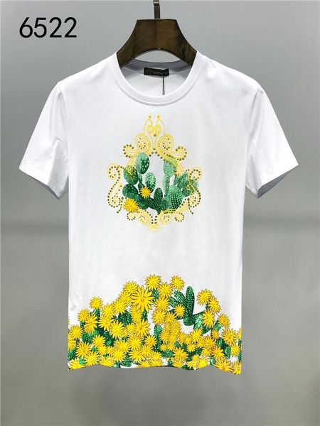 

luxuries проектировщики 100% off 2019 лето новое прибытие верхнего качества мужская одежда белых футболках печать мода тройников euro размер, White;black