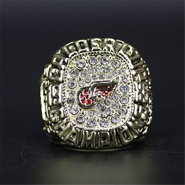 

1986 detroit red wings hockey championship ring custom big size 11 sports ring fashion sport jewelry ing, Golden;silver