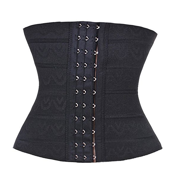 

women adjustable waist belt 3 breasted buckle multifunction underbust cincher elastic corset correction rubber, Black;white