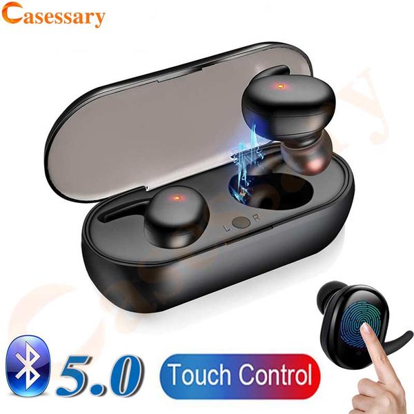 

bluetooth 5.0 touch control tws earphones earbuds with charge box 4d wireless headphones active noise cancelling gaming headset retail box