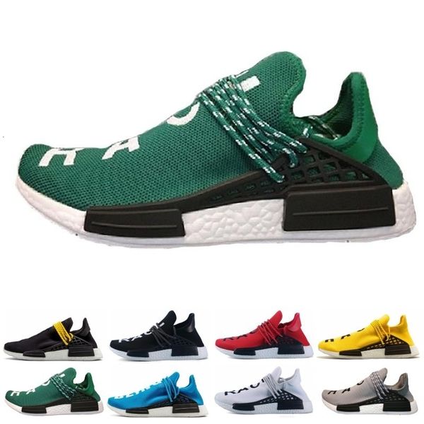 

new human race trail running shoes men women pharrell williams hu runner yellow black white red green grey blue sport runner sneaker