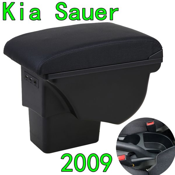 

for kia show car armrest box 2009 sauer interior storage box for the old kia no punching double-layer rechargeable