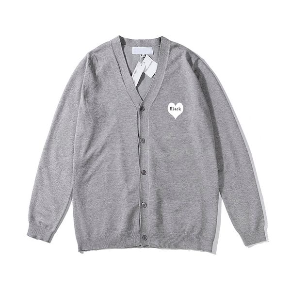 

heart high end mens designer sweater luxury trend knitting cardigan tide brand small red heart logo casual couple clothes, White;black