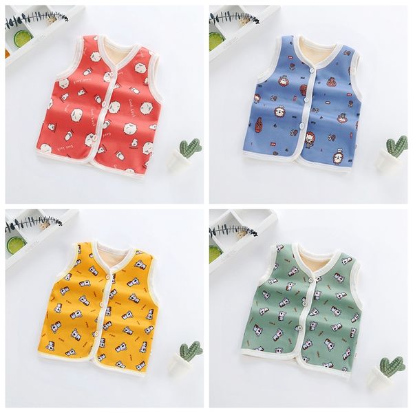 

0-6y spring autumn baby vests fashion waistcoat for boys girls baby clothes children jacket, Blue