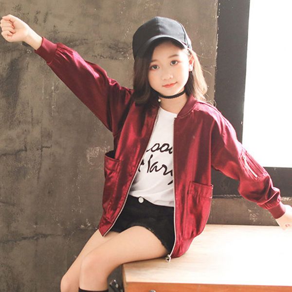 

girls jackets letter pattern jackets girl long sleeve kids outerwear autumn fashion teen clothing for girls 6 8 10 12 14 clothes, Blue;gray