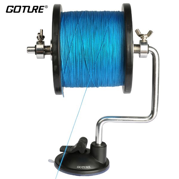 

goture fishing line reel spool spooler system tackle silver aluminum exclusive design line bobbin/spool winder winding device